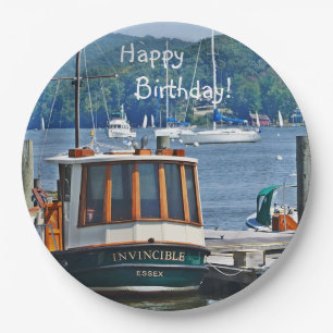 Happy Birthday Boat Paper Plates