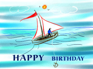 sail boat happy birthday