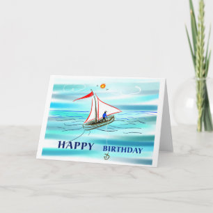 Happy Birthday - boating Card