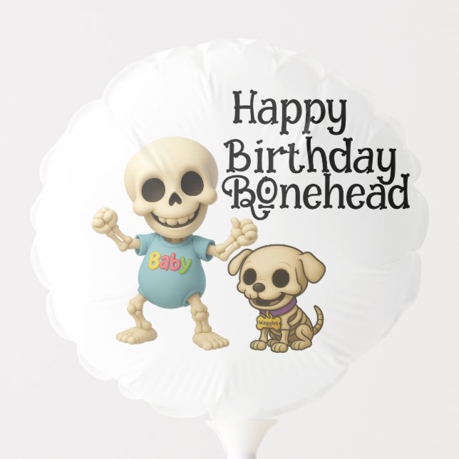 Happy Birthday Bonehead – The Boneheads™ Balloon (Front)