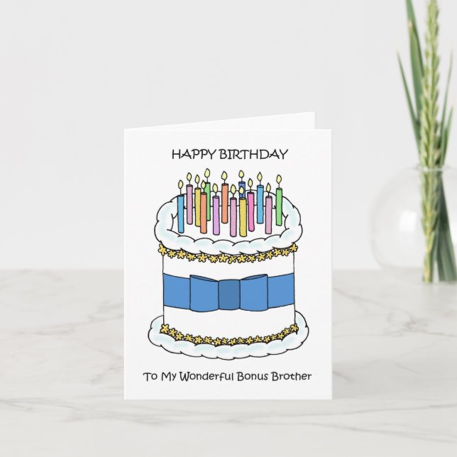 Happy Birthday Bonus Brother Card (Front)