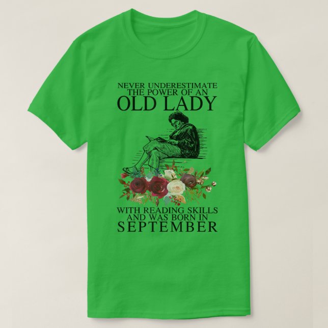 Happy Birthday Book Lover Nerd Born In September B T-Shirt (Design Front)