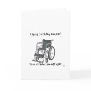 Happy Birthday Boomer Chariot Wheelchair Card