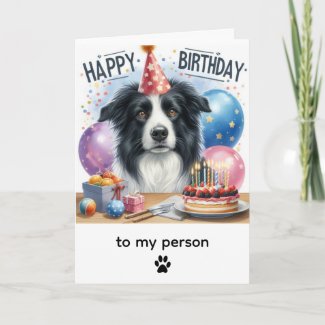 Happy Birthday Border Collie From Dog Card