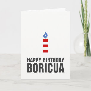 Happy Birthday Boricua, Puerto Rico Card
