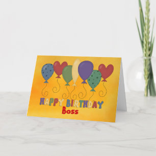 Happy Birthday Boss, Colorful Card