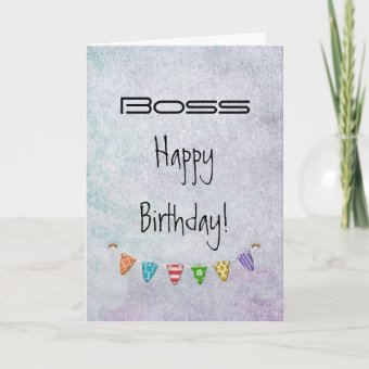 Happy Birthday Boss - Fr. All Of Us - Grunge Flags Card 