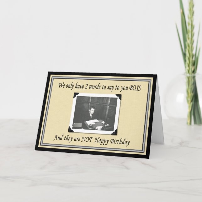 Happy Birthday Boss from Group Card (Front)