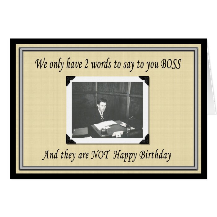 Happy Birthday Boss Group Greeting Cards