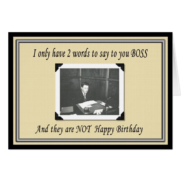 Happy Birthday Boss Greeting Card