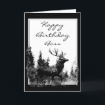 Happy Birthday Boss Vintage Stag, Deer Card<br><div class="desc">Happy Birthday Boss Vintage Stag,  Deer Animal,  Wildlife,  Nature</div>