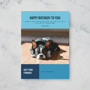 Happy Birthday Boston Terrier Nap Card