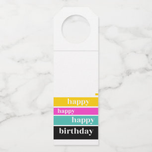 "Happy Birthday" Bottle Tag