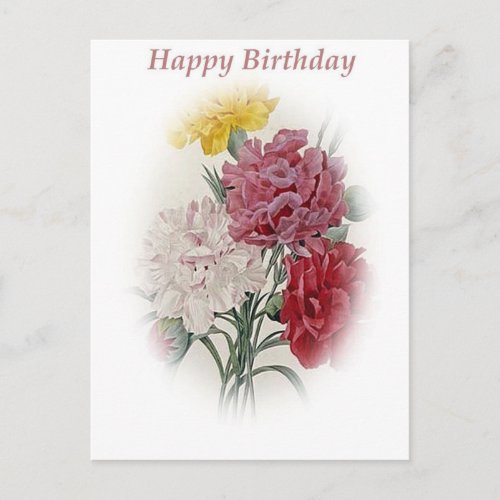 Happy Birthday Bouquet Postcard