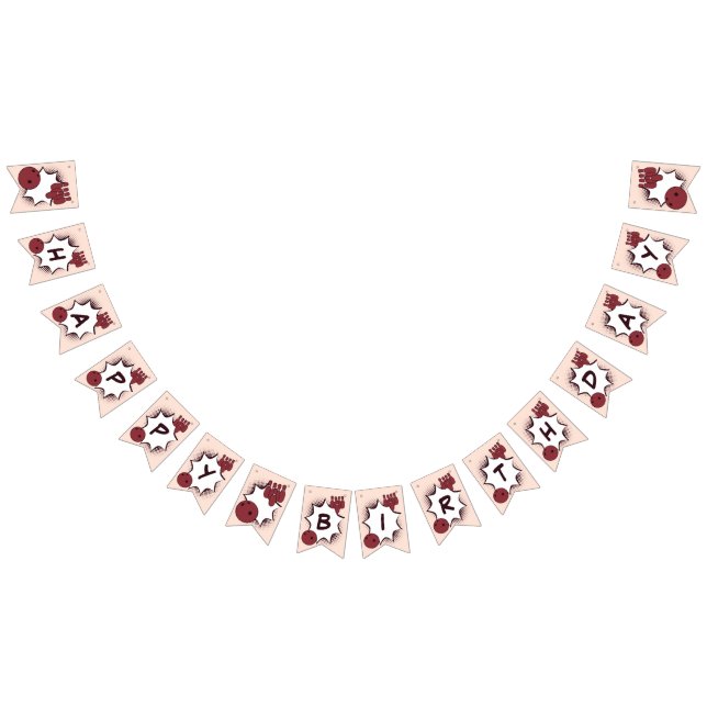 Happy Birthday Bowling Party Bunting Flags (All)