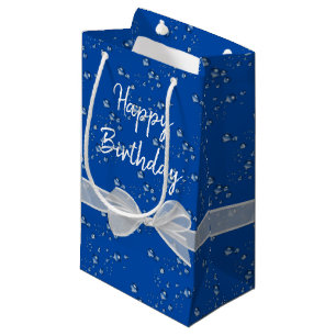 Happy Birthday Bows and Bubbles Small Gift Bag