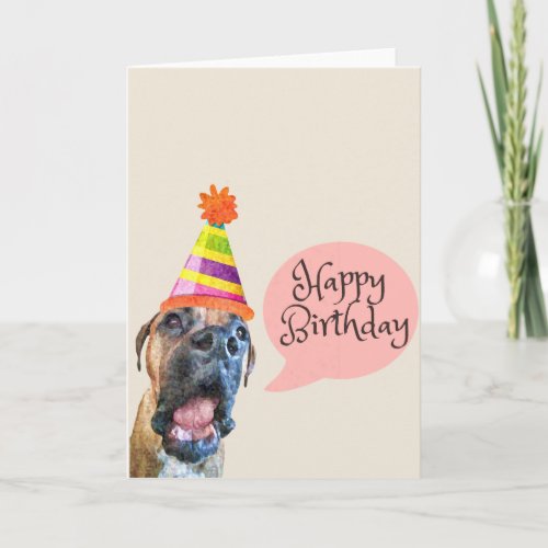 Happy Birthday Boxer Card