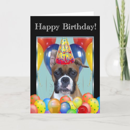 Happy Birthday Boxer Greeting Card