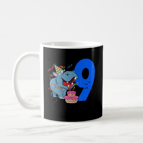 Happy Birthday Boy 9   Women Hippopotamus Party  Coffee Mug
