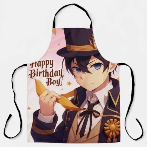 Happy birthday boy anime version  apron