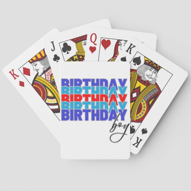 Happy birthday boy. Celebrating your birthday... Poker Cards (Back)