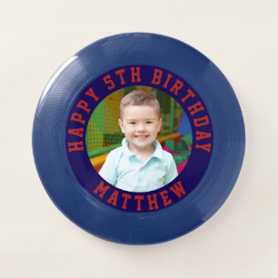 Happy Birthday Boys Photo And Name Blue Wham-O Frisbee