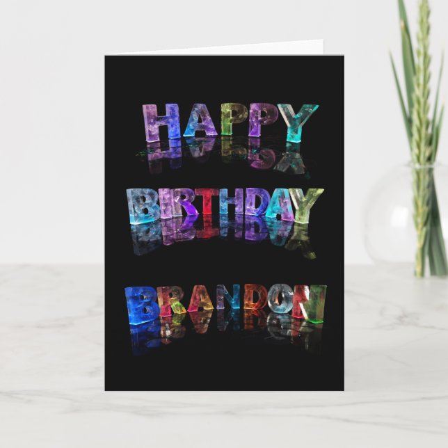 Happy Birthday Brandon Card (Front)