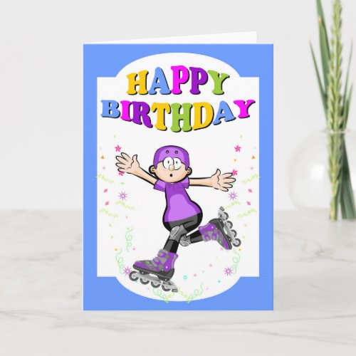 Happy birthday brave skater card