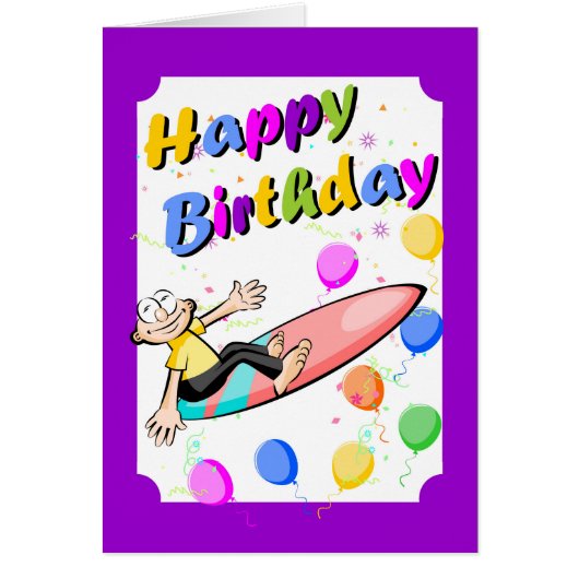 Happy birthday, brave surfer (Front)