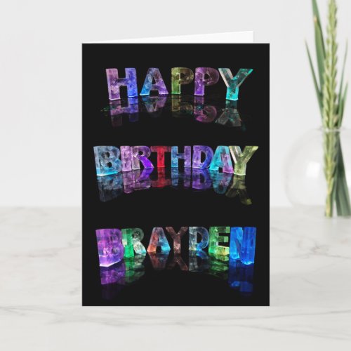 Happy Birthday Brayden Card