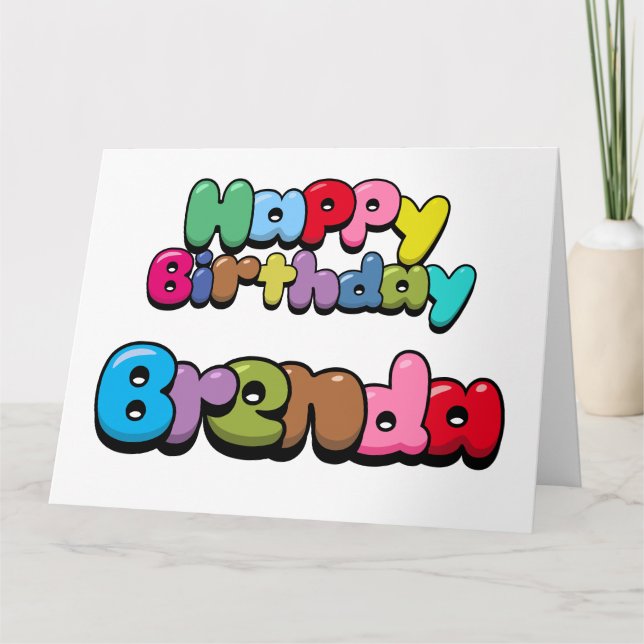 Happy Birthday Brenda Card (Front)