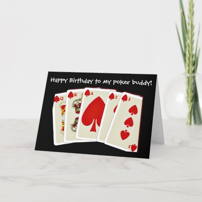 Happy Birthday bridge card playing cards poker (Front)