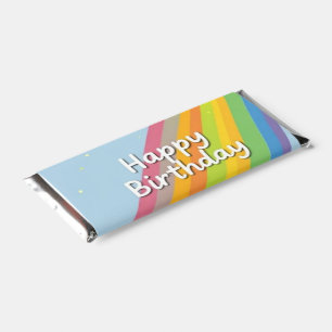 Happy Birthday Bright & Colorful Rainbow Hershey Bar Favors