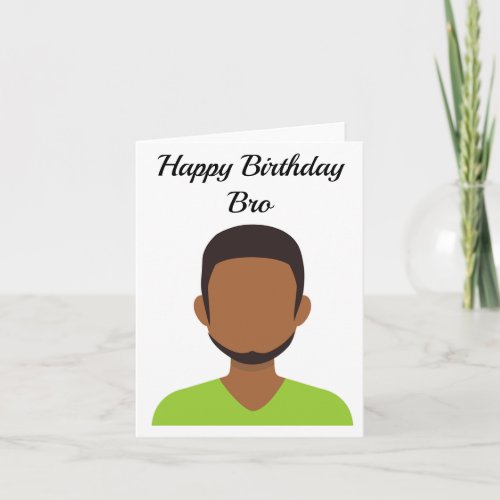 Happy Birthday Bro Afro Card