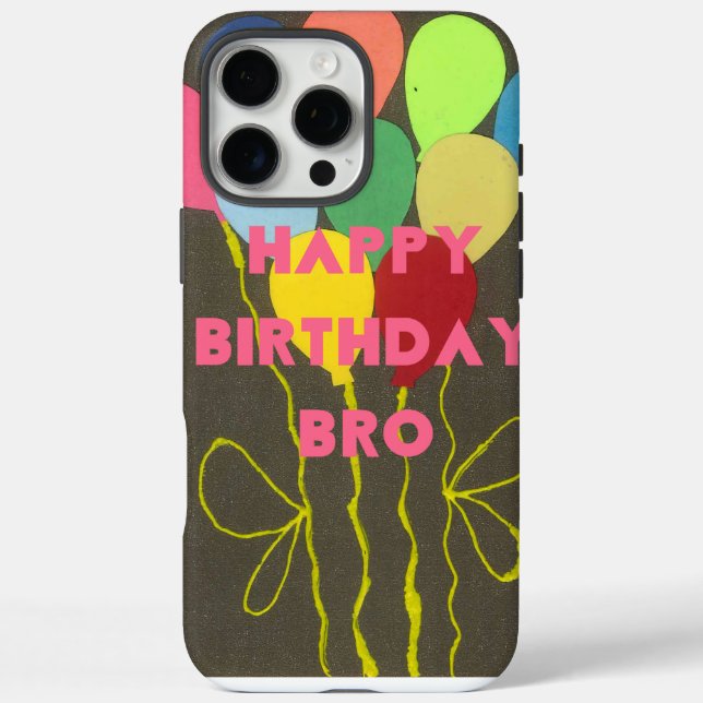 Happy Birthday Bro Art Design Case-Mate iPhone Case (Back)