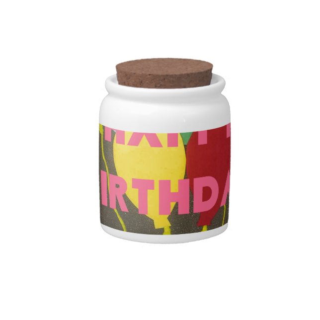 Happy Birthday Bro Art Print Candy Jar (Front)