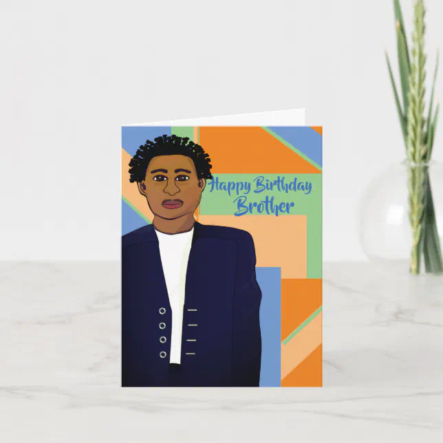 Happy Birthday Brother African American Card | Zazzle