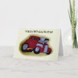 Happy Birthday Brother Car Greeting Card<br><div class="desc">A caricature of a 1939 Willy's. Perfect for a brother who loves old cars.</div>