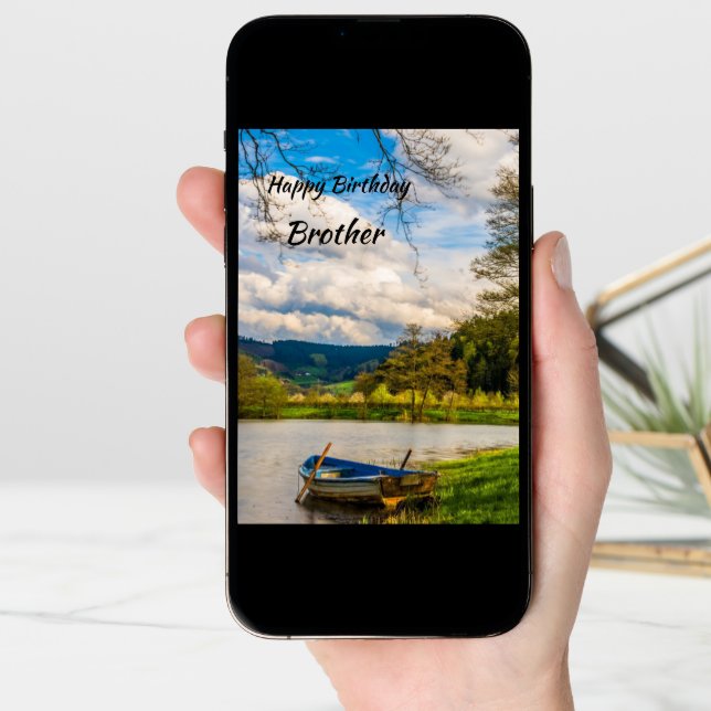 Happy Birthday Brother Card (Front Digital)