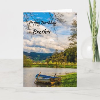 Happy Birthday Brother Card by WImages at Zazzle