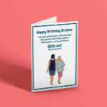 Happy Birthday Brother Card<br><div class="desc">“Happy Birthday Brother
Your best gift this year Is the knowledge
That you have been lucky enough to 
Share another trip around the sun with me!”
You are welcome!”</div>