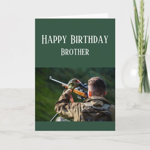 Happy Birthday Brother Cars Hunting Camouflage Card