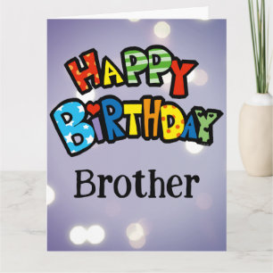 Happy Birthday Brother Custom Text Card