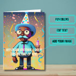 Happy Birthday Brother Funny African American Card<br><div class="desc">This funny card is specifically for that awesome big brother in your life who is getting up there in age. The design is in graphic art, cyberpunk, pop art style, of an older black man at a birthday party. Inside we've written just the right message to speak to the moment;...</div>