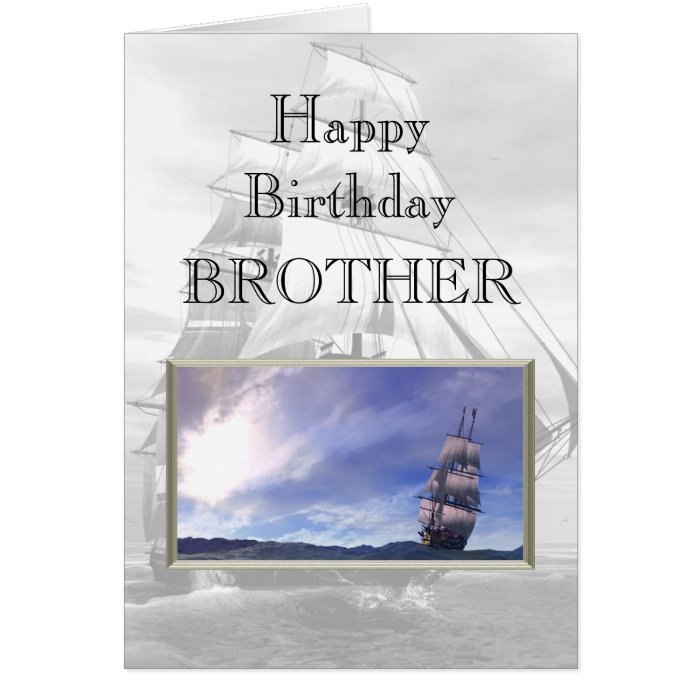 Happy Birthday Brother Greeting Card