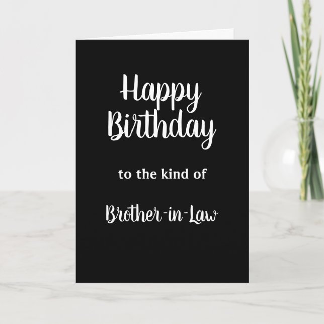Happy Birthday Brother-in-Law Humor Card (Front)