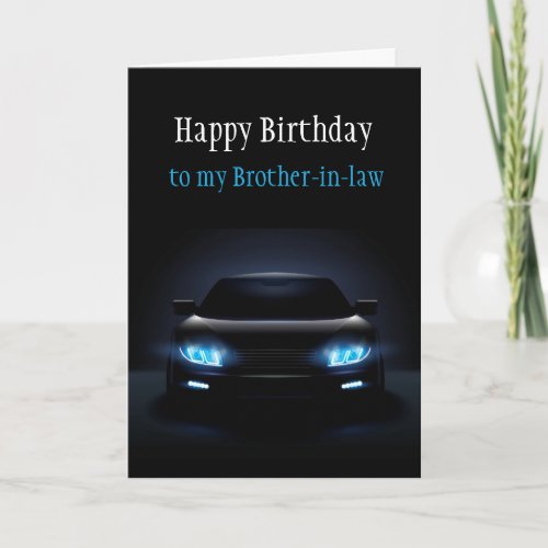 Happy Birthday Brother_in_law New Car Exciting  Card