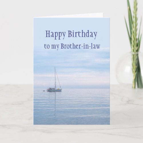 Happy Birthday Brother_in_law Sailboat Sailing Card