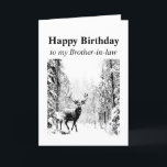 Happy Birthday Brother-in-law Vintage Stag, Deer Card<br><div class="desc">Happy Birthday Brother-in-law Vintage Stag,  Deer Animal,  Wildlife,  Nature</div>