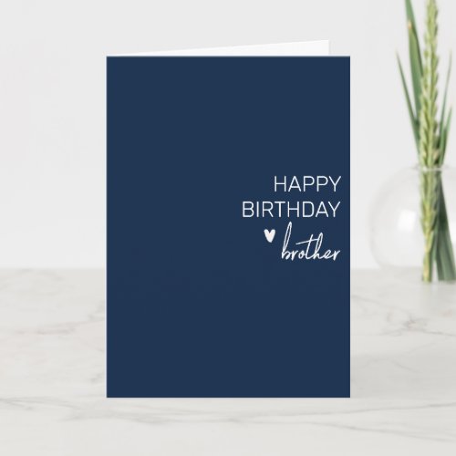 Happy Birthday Brother minimalistic Simple Card